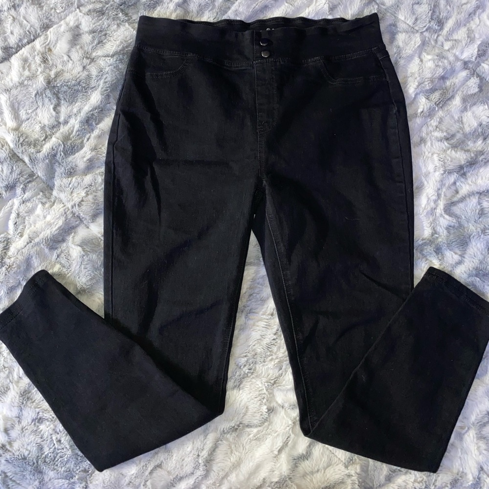Terra&Sky Black Jeggings with Stretchy Waistband
